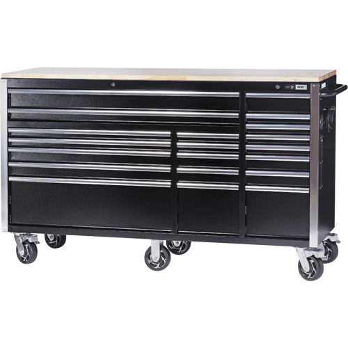 HDRC7220 Armoire mobile de s&eacute;rie HD, 20 tiroirs, 72" la x 24" p x 42-3/10" h, Noir MAS Chibougamau