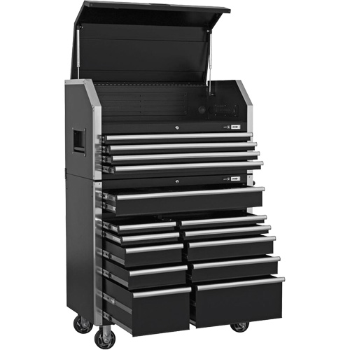 HDCC-4115 HD Series Toolbox Combo, 21-1/2" D x 44-1/5" W x 63-3/10" H, Black MAS Chibougamau