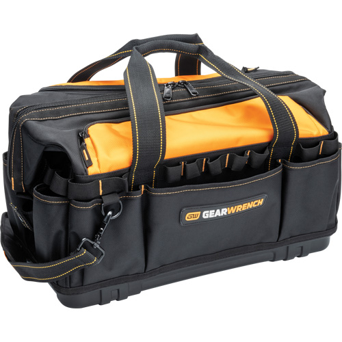 Professional 20" Tool Bag, Nylon, 33 Pockets, Black/Orange MAS Chibougamau