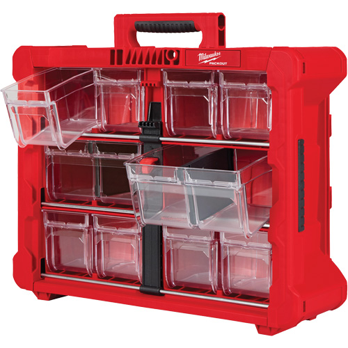 Organisateur PACKOUT &agrave; bac inclinable, 15-1/5" x 19-7/10" x 6-7/10", Noir/Rouge MAS Chibougamau
