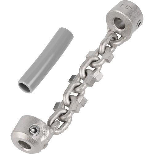 Chaîne de nettoyage de tuyaux de 1-1/4" - 1-1/2" pour c&acirc;ble de serpent &agrave; chaîne de 1/4" MAS Chibougamau
