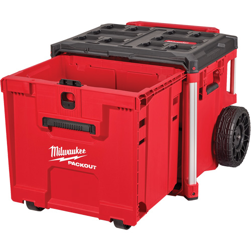 Coffre &agrave; outils roulant avec tiroir PACKOUT, 19" x 24" x 20", Noir/Rouge MAS Chibougamau