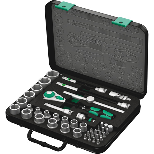 8100 SB 2 Zyklop Speed Ratchet Set, 43 Pcs, 3/8" Drive Size MAS Chibougamau
