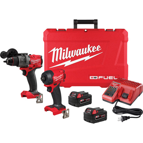 M18 FUEL 2-Tool ½” Hammer Drill Driver & SURGE ¼” Hex Hydraulic Driver Combo Kit, Lithium-Ion, 18 V MAS Chibougamau