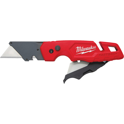 FASTBACK Folding Utility Knife with Blade Storage, Metal Handle MAS Chibougamau