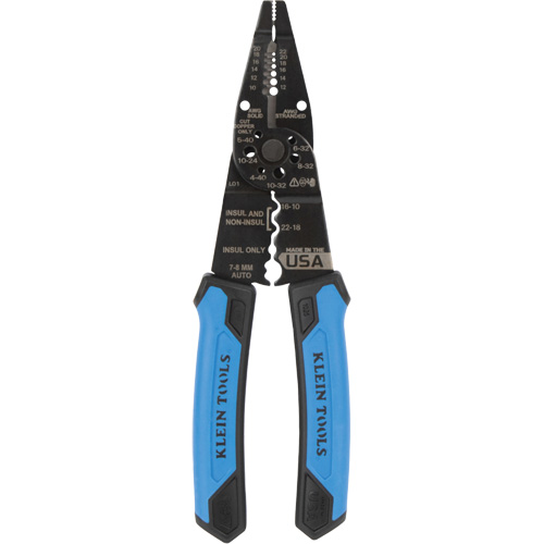 Pince &agrave; d&eacute;nuder polyvalente &agrave; bec long, 8-1/4" lo, 10 - 20/12 - 22 AWG MAS Chibougamau
