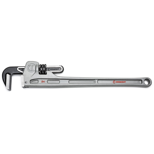 Cl&eacute; &agrave; tuyaux, Cap des m&acirc;choires 3-1/2", Longueur 24", Fini Rev&ecirc;tement en poudre, Prise Ergonomique MAS Chibougamau