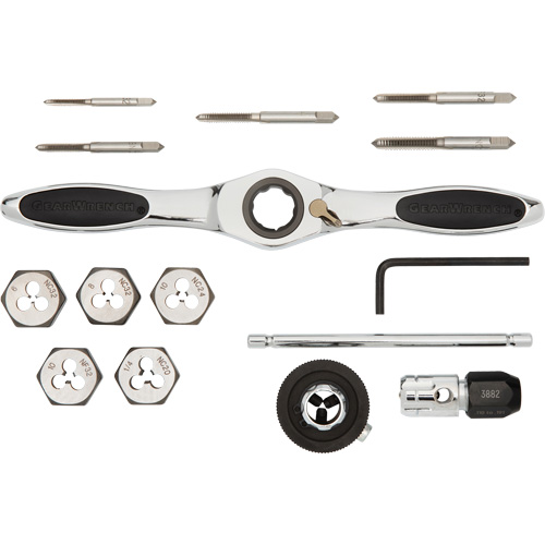 SAE Ratcheting Tap & Die Set, 15 Pieces MAS Chibougamau