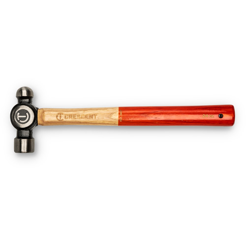 Ball Pein Hammer, 24 oz. Head Weight, Polished Face, Wood Handle MAS Chibougamau