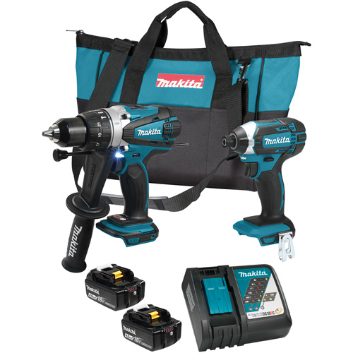 LXT Cordless Impact Driver & Hammer Drill/Driver Combo Kit, Lithium-Ion, 18 V MAS Chibougamau