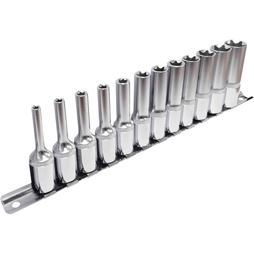 Jeu de douilles externes Torx, 12 Mcx, Prise de 3/8", Profond MAS Chibougamau