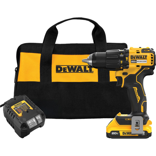 MAX* Brushless Cordless Hammer Drill Kit, Lithium-Ion, 20 V, 1/2" Chuck MAS Chibougamau