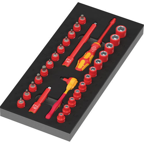 Foam Insert 8007 A VDE Zyklop VDE Ratchet Set 1, 1000 V, 30 Pcs MAS Chibougamau