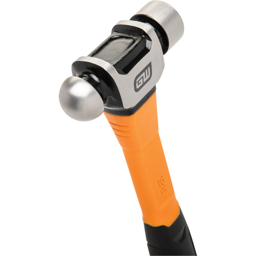 Ball Pein Hammer, 16 oz. Head Weight, Plain/Polished Face, Fibreglass Handle MAS Chibougamau