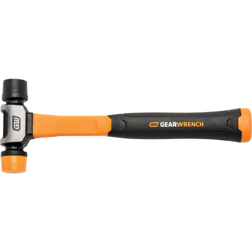 Soft Face Hammer, 16 oz. Head Weight, Plain Face, Solid Steel Handle, 12-1/4" L MAS Chibougamau