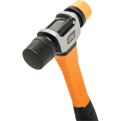 Soft Face Hammer, 16 oz. Head Weight, Plain Face, Solid Steel Handle, 12-1/4" L MAS Chibougamau