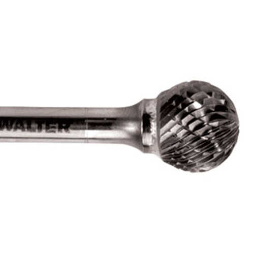 Double Cut Ball Nose Burr, SD-5, 1/2" Dia., 1/4" Shank, 7/16" Depth of Cut MAS Chibougamau