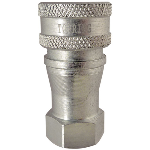 RACCORD HYDRAULIQUE FERMETURE 2 VOIES,3/8NPT,ACI, Laiton/Acier inoxydable MAS Chibougamau
