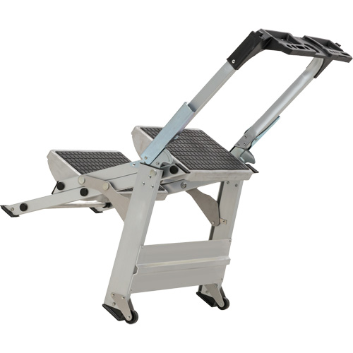 &eacute;chelle escabeau avec roues pivotantes, 2 marches, 23" x 21" x Hauteur 34,50" MAS Chibougamau