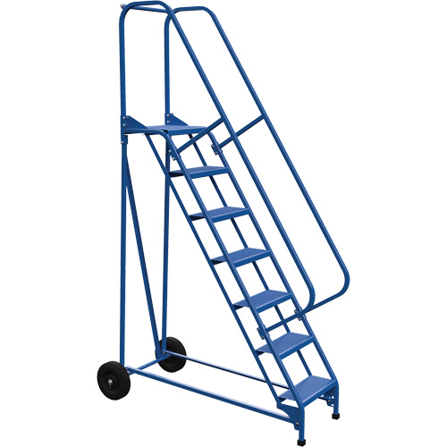 &eacute;chelle escamotable et portative Roll-A-Fold, 7 marches, Perfor&eacute;, Hauteur 70" MAS Chibougamau