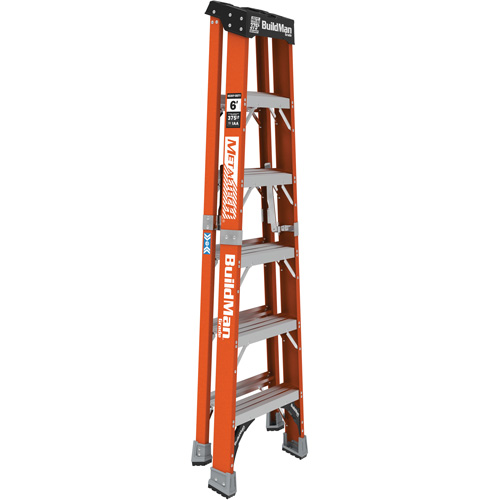 Step Ladder, 6', Fibreglass, 375 lbs. Capacity, Type 1AA MAS Chibougamau