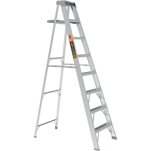 Step Ladder with Paint Tray, 8', Aluminum, 225 lbs. Capacity, Type 2 MAS Chibougamau