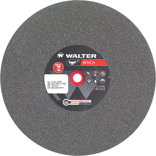 Bench Grinding Wheels, 10" x 1", 1" Arbor, 1 MAS Chibougamau