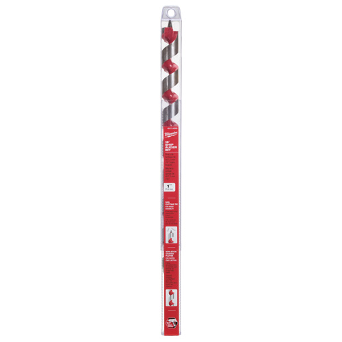 Longue m&egrave;che h&eacute;licoidale pour perceuse, Diam&egrave;tre de 1", Cannelure 15", Tige 7/16" hexagonal MAS Chibougamau