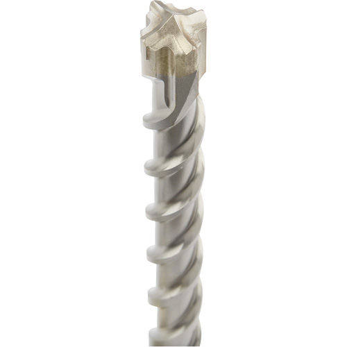 MX4 4-Cutter SDS-Plus Rotary Hammer Drill Bit, 1", SDS-Plus Shank, Carbide MAS Chibougamau