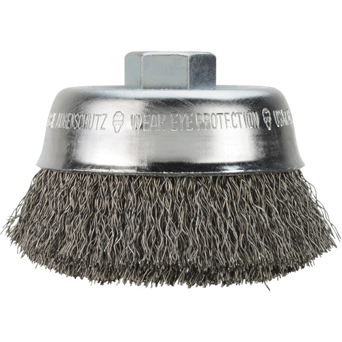 Brosse-boisseau &agrave; fils cr&ecirc;p&eacute;s en acier au carbone MAS Chibougamau