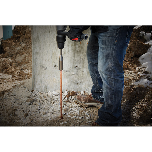 Marteau pour tige de mise &agrave; la terre SDS-Max, Embout 3/4"/5/8", Prise 3/4", Longueur 10" MAS Chibougamau