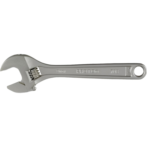 Adjustable Wrench With CLIK-STOP&reg;, 8" L, Plain MAS Chibougamau
