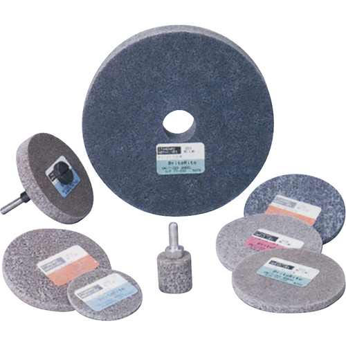 Meule homog&egrave;ne &agrave; faible densit&eacute; de s&eacute;rie 500 Standard Abrasives, 3" x 1/4", Arbre de 1/4", Grain de Moyen, Oxyde d'aluminium MAS Chibougamau