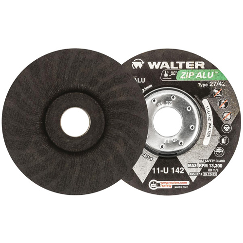 Meule &agrave; tronçonner Zip Alu, 4-1/2" x 3/64", Arbre de 7/8", Type 27, Oxyde d'aluminium, 13 300 Tr/min MAS Chibougamau