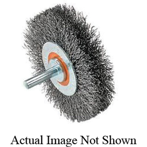 Mounted Crimped Wire Wheel, 3" Dia., 0.0118" Fill MAS Chibougamau