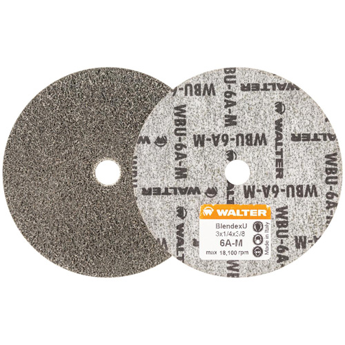 Disque de finition Blendex U, 3" dia., Grain 6AM, Carbure de silicium MAS Chibougamau