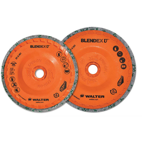 Blendex U Finishing Cup Disc, 4-1/2" Dia., Fine Grit, Silicon Carbide MAS Chibougamau