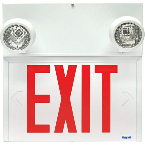 Enseignes/lampes combin&eacute;es Stella - Exit, DEL, &agrave; raccordement fixe, 12-1/8'' lo x 12-1/2" la, Anglais MAS Chibougamau
