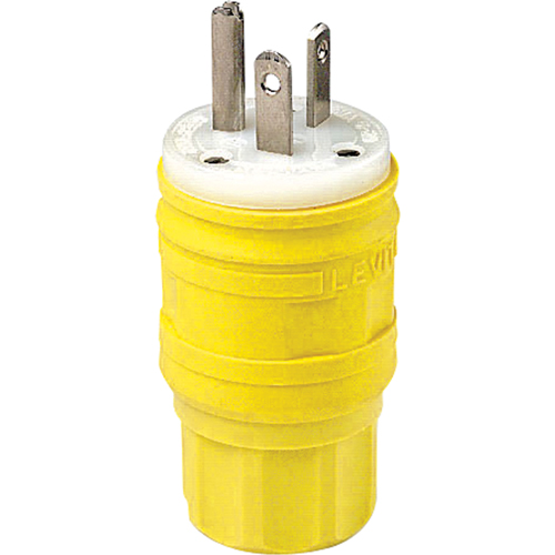 Wetguard Watertight Straight Blade Plug, Plastic, 20 A, 250 V MAS Chibougamau