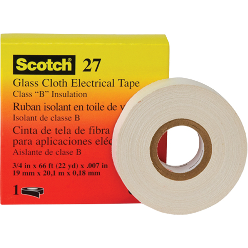 Scotch&reg; 27 Glass Cloth Electrical Tape, 19 mm (3/4") W x 20 m (66') L MAS Chibougamau