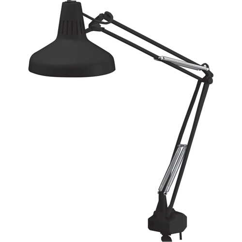 LAMPES DE TRAVAIL COMBIN&eacute;ES ROBUSTES, 22/60 W, Fluorescent/Incandescente, Col 45", Noir MAS Chibougamau