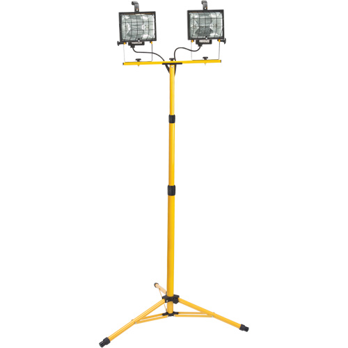 Twin-Head Work Light, Halogen, 500 W, 16000 Lumens, Steel Housing MAS Chibougamau