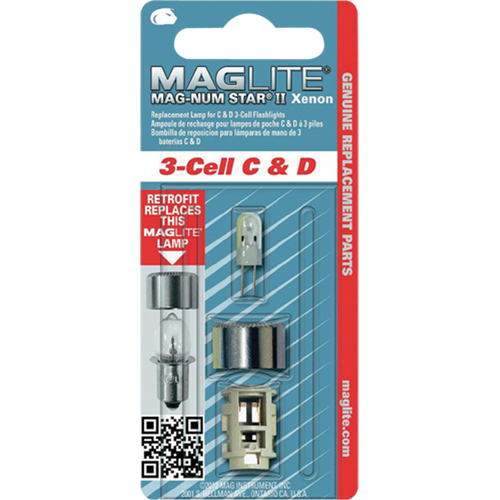 Replacement Bulb for 3-Cell C & D Flashlights MAS Chibougamau