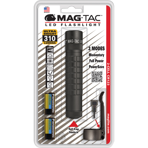 Mag-Tac Tactical Flashlights, LED, 310 Lumens, CR123 Batteries MAS Chibougamau