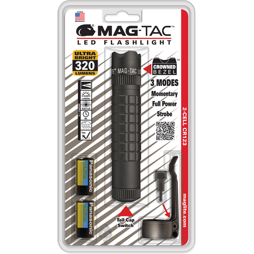 Mag-Tac Tactical Flashlights, LED, 320 Lumens, CR123 Batteries MAS Chibougamau