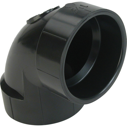 Raccord coude 90° &agrave; grand rayon, Noeud x noeud, Plastique, 1-1/2" MAS Chibougamau