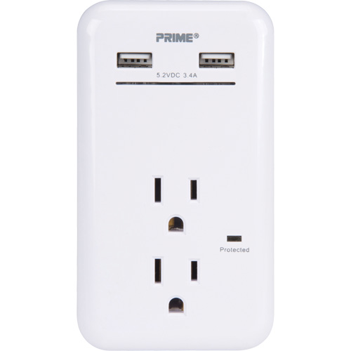 Prime&reg; USB Charger with Surge Protector MAS Chibougamau