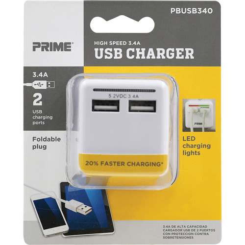 Prime&reg; High-Speed USB Charger MAS Chibougamau