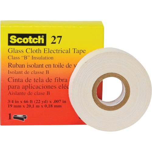 Scotch&reg; 27 Glass Cloth Electrical Tape, 12 mm (1/2") W x 20 m (66') L MAS Chibougamau