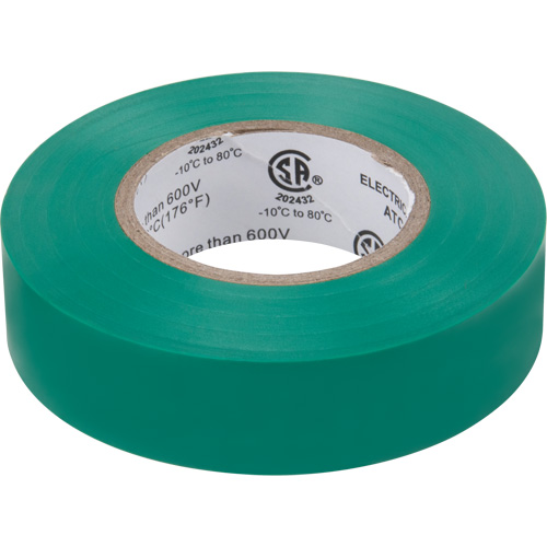 Ruban isolant, 19 mm (3/4") x 18 m (60'), Vert, 7 mils MAS Chibougamau